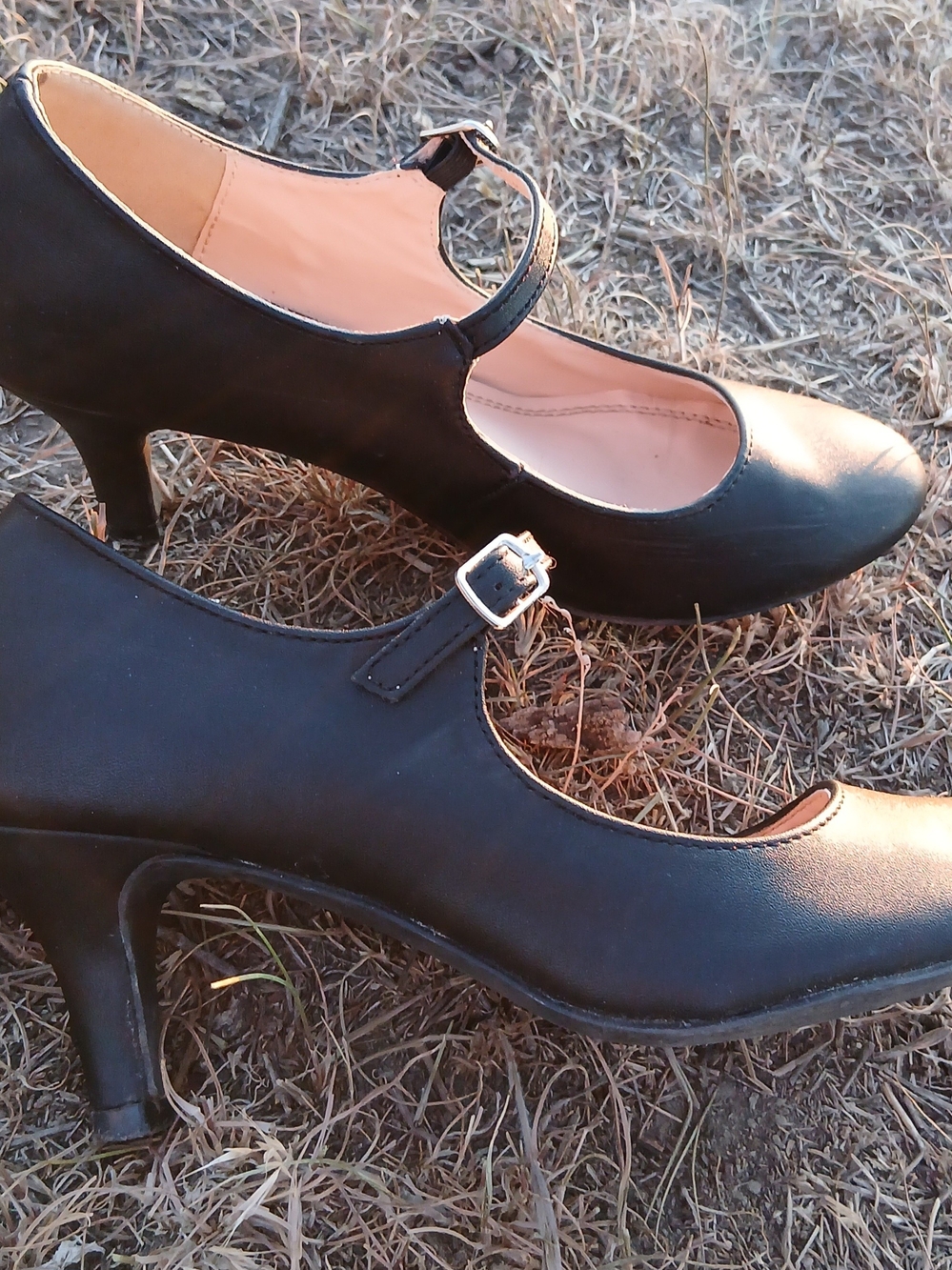 Classic Black Mary Jane Heels - Women Shoes